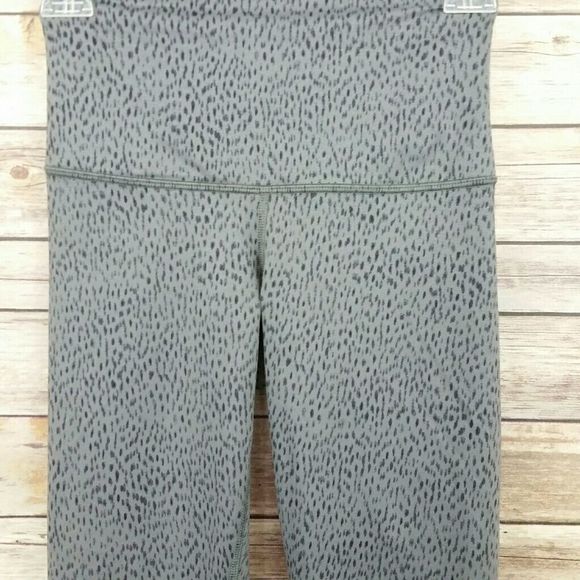 Lululemon Wunder Under Crop II Full-On Luon (Roll Down) Dottie Dash Slate Black - Picture 10 of 15